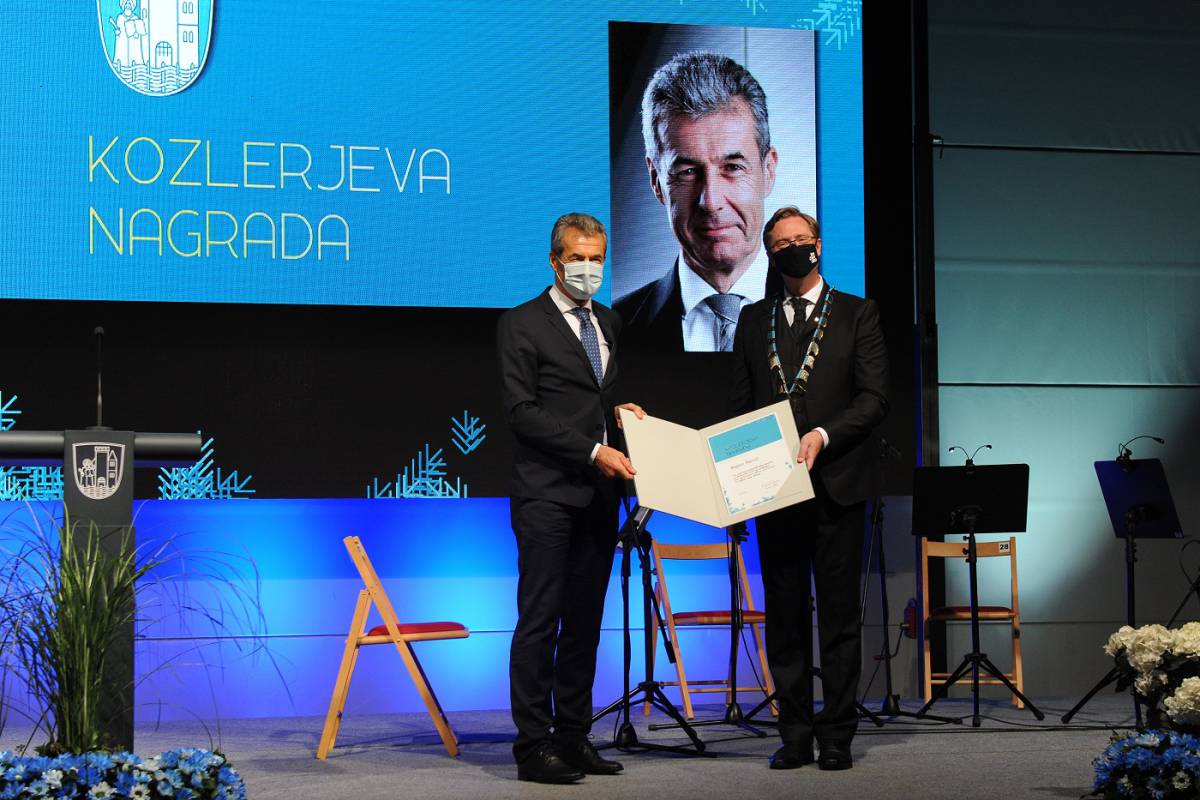 Stojan Petrič, recipient of the Kozler Award